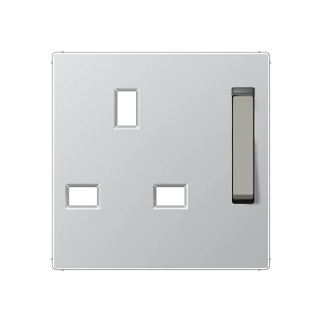 Centre plate for socket insert 571 G-KO, thermoplastic lacquered, aluminium