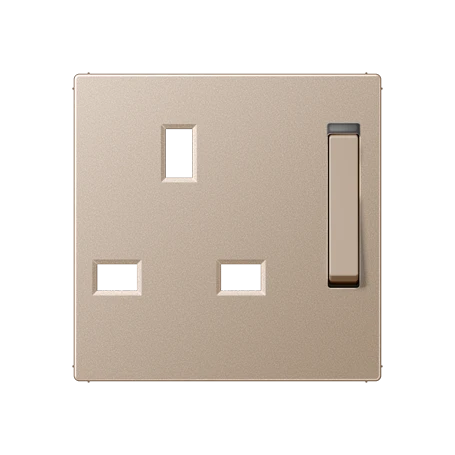 Centre plate for socket insert 571 G-KO, thermoplastic lacquered, champagne