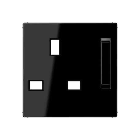 Centre plate for socket insert 571 G-KO, thermoplastic, black