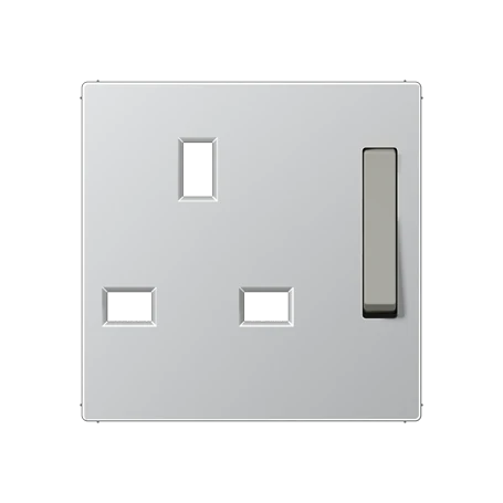 Centre plate for socket insert 571 G, thermoplastic lacquered, aluminium