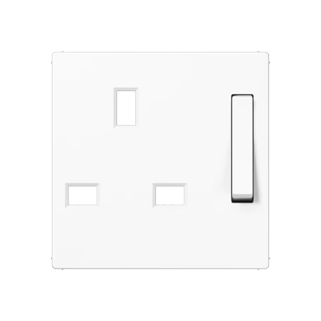 Centre plate for socket insert 571 G, thermoplastic, white