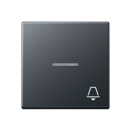 Rocker, symbol "bell", with lens, matt anthracite