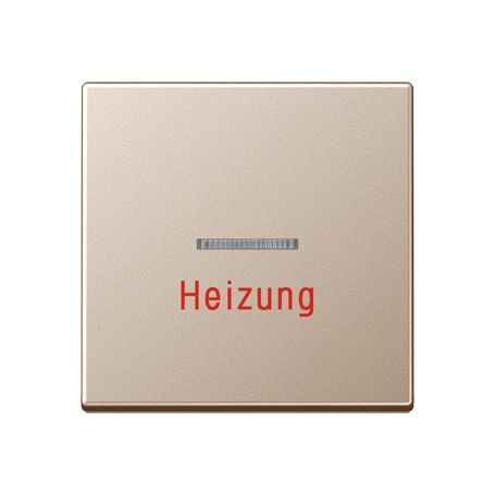 Copritasto, scritta "Heizung", illuminabile, champagne