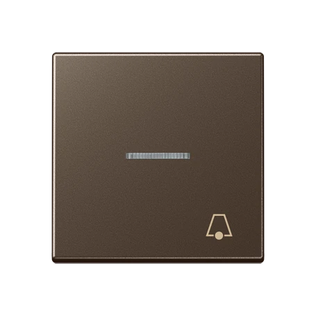 Rocker, symbol "bell", with lens, mocha