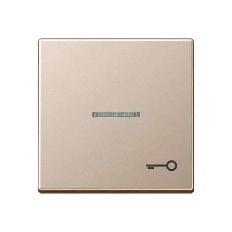 Rocker, symbol "door", with lens, champagne