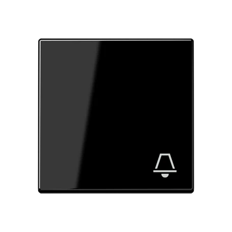 Rocker 1-gang, symbol "bell", black