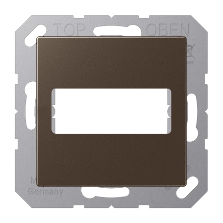 Afdekking, voor 1 D-subminiatuur connector, 9-/25-polig, mokka
