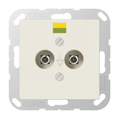 Potentiaal aardingscontactdoos, duroplast antibacterieel, wit