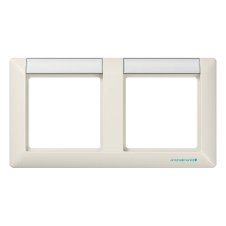 Rahmen 2fach, weiß (ivory)