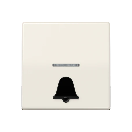 Rocker, with tactile symbol "bell", with lens, ivory