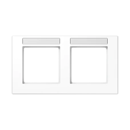 Placca 2 moduli, bianco alpino