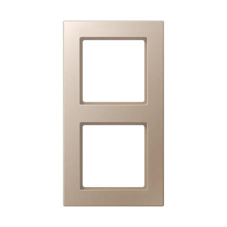 Placca 2 moduli, champagne