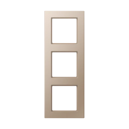 Placca 3 moduli, champagne