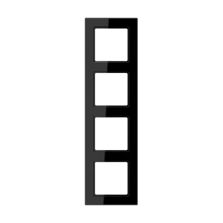 Frame 4-gang, black