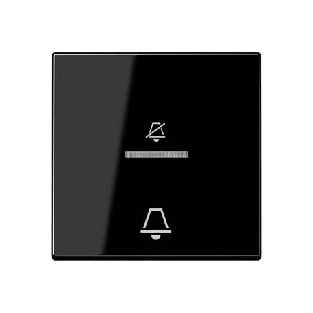Hotelwippe, Außenstelle 1fach, Symbole "do not disturb" (DND) und Klingel, mit Lichtleiter, schwarz