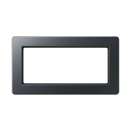 Frame without crossbar 2-gang, matt anthracite
