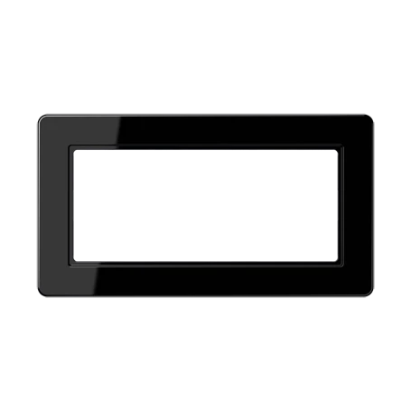 Frame without crossbar 2-gang, black