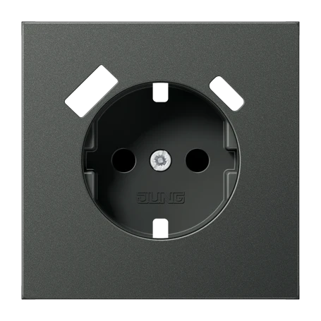 Centre plate for SCHUKO® socket insert with USB charger, Safety Plus, anthracite