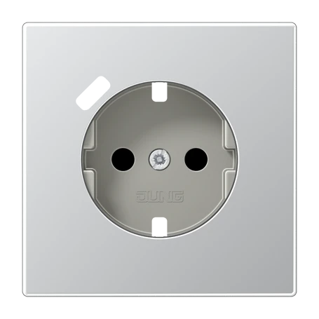 Centre plate for SCHUKO® socket insert with USB charger, Safety Plus, aluminium