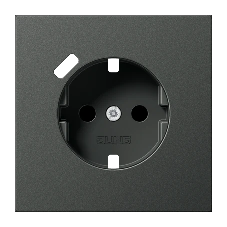 Centre plate for SCHUKO® socket insert with USB charger, Safety Plus, anthracite