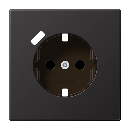 Centre plate for SCHUKO® socket insert with USB charger, Safety Plus, dark (aluminium lacquered)