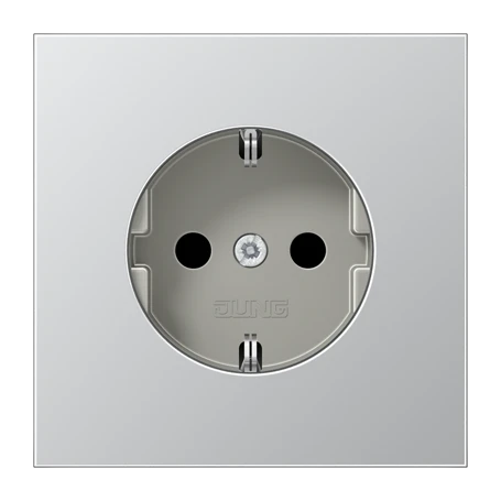 SCHUKO® socket, aluminium