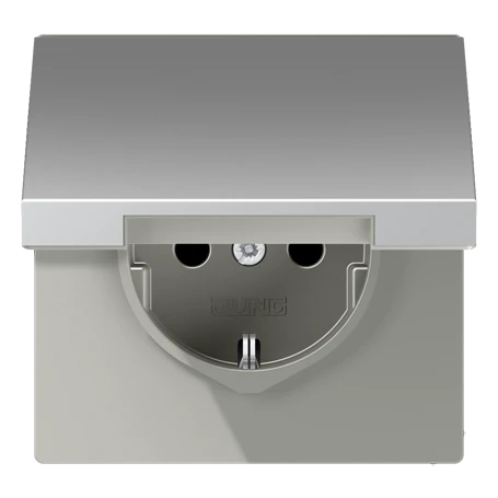 SCHUKO® socket, aluminium