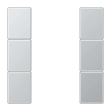 Gruppo tasti 3 canali, F50, alluminio