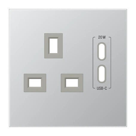 Centre plate for socket insert 521 G-CC20, aluminium