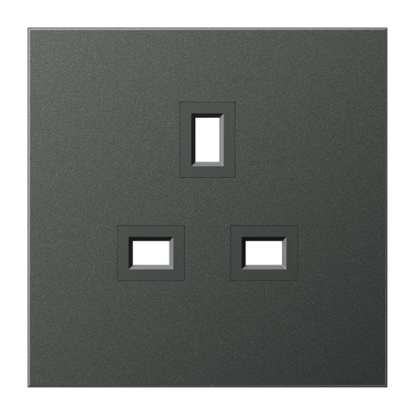 Centre plate for socket insert 521 G, aluminium laquered, anthracite