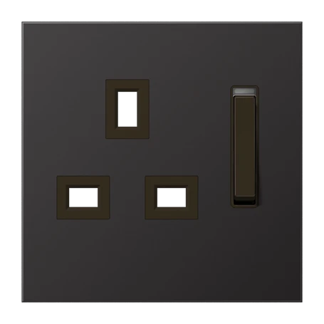 Centre plate for socket insert 571 G-KO, aluminium laquered, dark (aluminium lacquered)