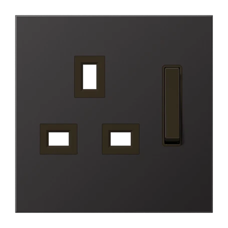 Centre plate for socket insert 571 G, aluminium laquered, dark (aluminium lacquered)