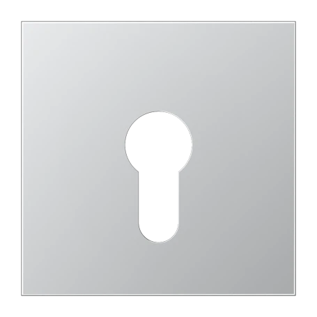 Centre plate, for key switch without protection against dismounting, aluminium