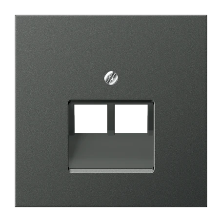 Centre plate for IAE/UAE sockets, 2 x 8-pole, anthracite