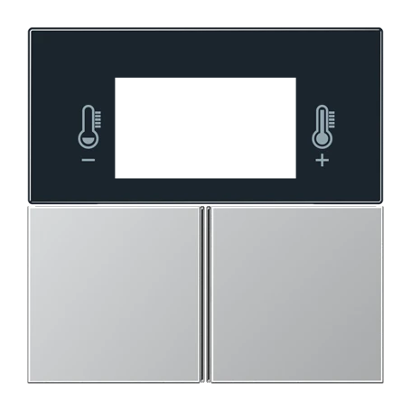 Cover kit 3-gang, F40 Room controller, aluminium