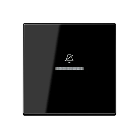 Hotel rocker, room unit 1-gang, symbol "Do not disturb", with lens, black