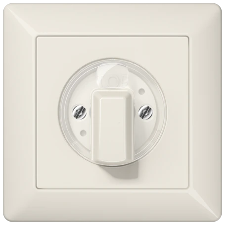 Afdekking met geïntegreerd afdekraam 1-voudig, voor draaischakelaars, wit