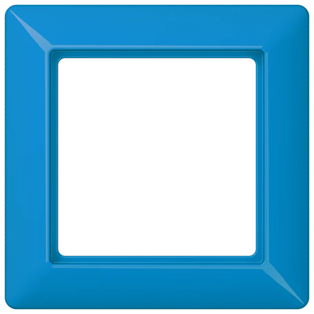 Frame 1-gang, for covers with glass plate, blue (similar RAL 5015)