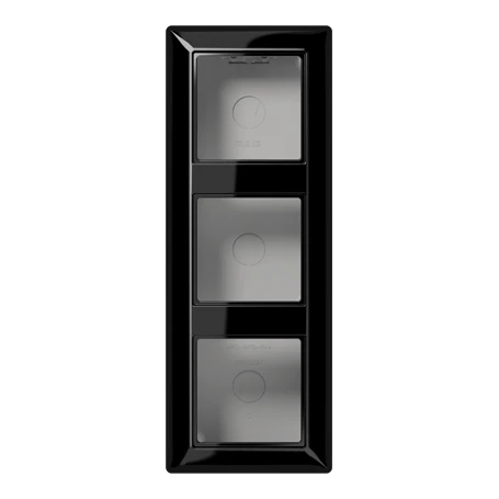 Aufputz-Kappe 3fach, schwarz