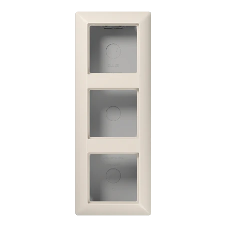 Boîtier saillie 3 postes, Ivoire