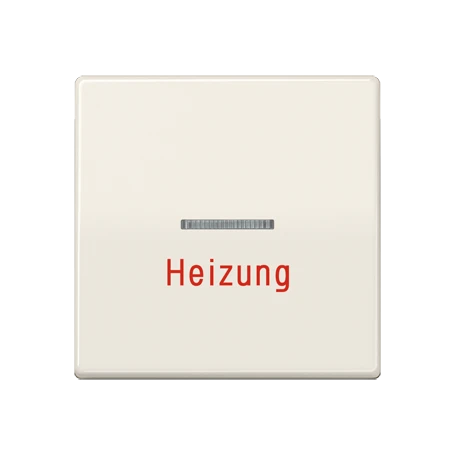 Copritasto, scritta "Heizung", with insert, Thermoplast, bianco