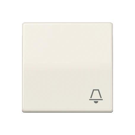Wippe 1fach, Symbol Klingel, weiß (ivory)