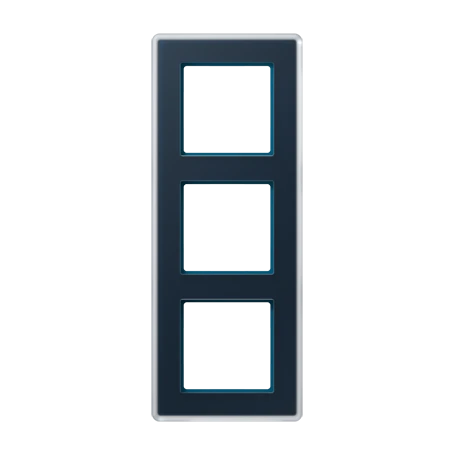 Glass frame 3-gang, night blue