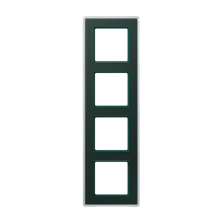 Glass frame 4-gang, emerald green