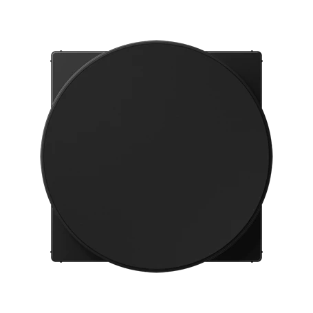 Centre plate for wireless charging, thermoplastic lacquered, A range, matt graphite black 