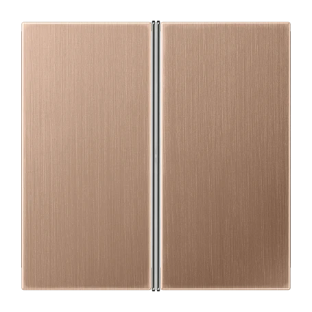 Cover kit 2-gang, F40, brushed bronze