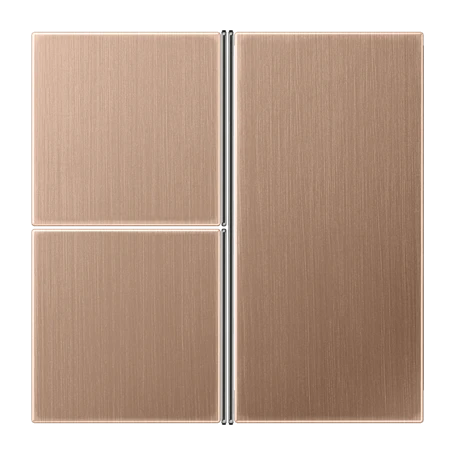 Cover kit 3-gang, F40, brushed bronze