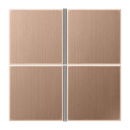 Cover kit 4-gang, F40, brushed bronze