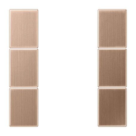 Tastensatz 3fach, F50, Bronze gebürstet