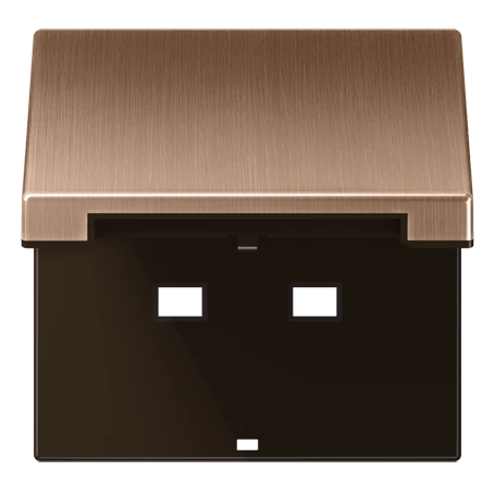 Hinged lid, for socket insert 521 G, brushed bronze